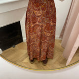 Jupe longue imprimé abstrait graphique Sibella - Terracotta - GRACE & MILA