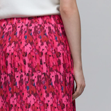 Jupe plissée imprimée fleurs origami - Rose bubble - IKKS WOMEN