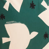 Jupe portefeuille imprimé maxi oiseaux - Verte - I.Code