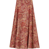 Jupe longue imprimé abstrait graphique Sibella - Terracotta - GRACE & MILA