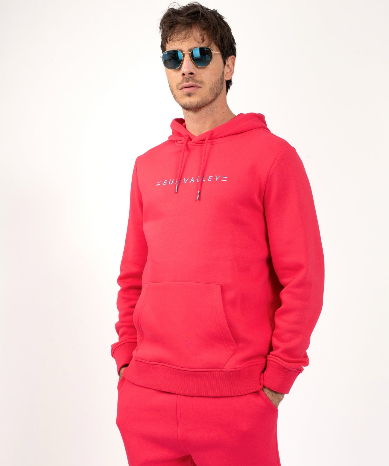 Sweat à capuche Lariant - Rouge - Sun Valley homme