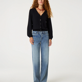 Molly V-neck cardigan - Black - FABIENNE CHAPOT