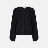 Molly V-neck cardigan - Black - FABIENNE CHAPOT