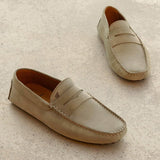 Mocassins à picots Lewis - Vert cendré - BOBBIES HOMME