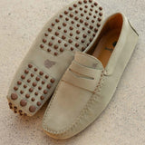Mocassins à picots Lewis - Vert cendré - BOBBIES HOMME