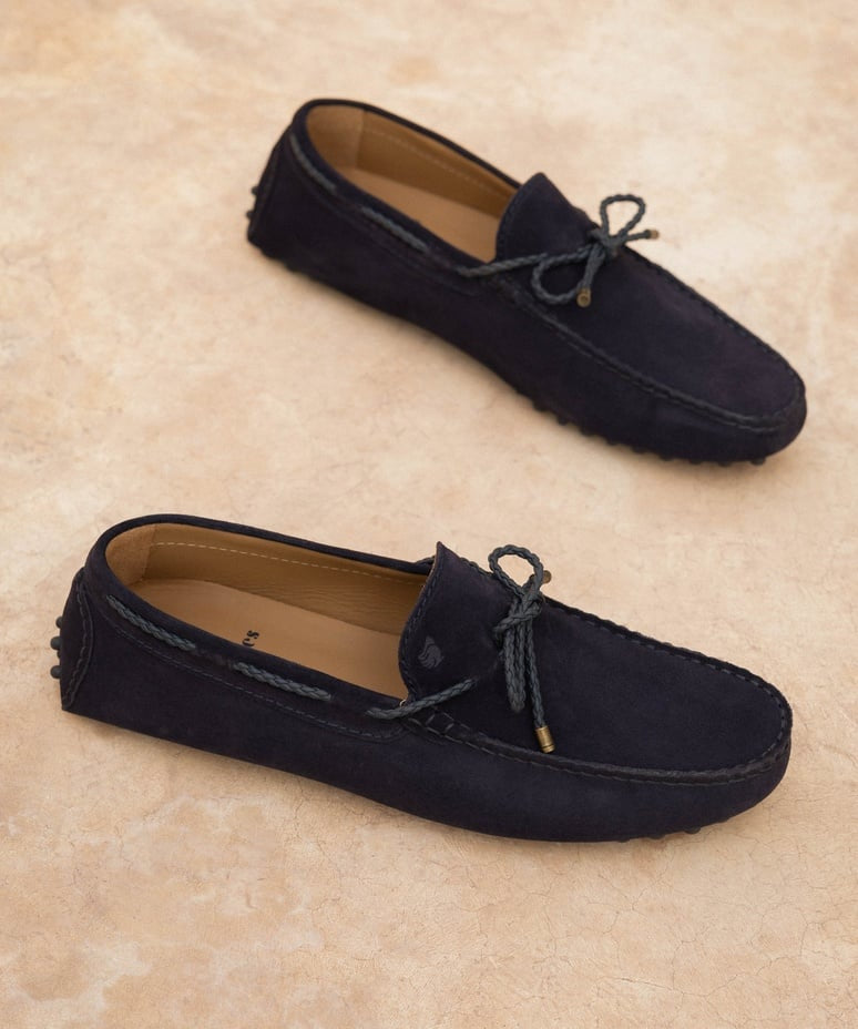 Mocassins à lacets tressés Lloyd - Marine - BOBBIES HOMME