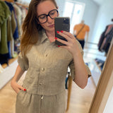 Chemise courte boutonnée Loki - Kaki - SUNCOO
