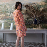 Robe courte imprimé tie&dye - Orange - LOLA ESPELETA