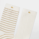 Lot de 2 paires de chaussettes Setluxy - Rayé + Tofu - TBS FEMME