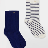 Lot de 2 paires de chaussettes Setluxy - Rayé + Baltique - TBS FEMME