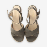 Luna Suede Wedge Sandals - Salvia - SCHMOOVE