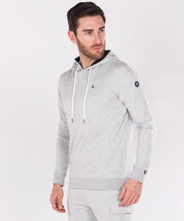 Sweat à capuche Lunoy - Gris chiné - Sun Valley homme