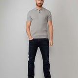 Polo en tricot fin n°200 - Gris clair - Petrol Industries