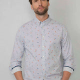 Chemise à imprimé all-over N°427 - Chalk white - Petrol Industries