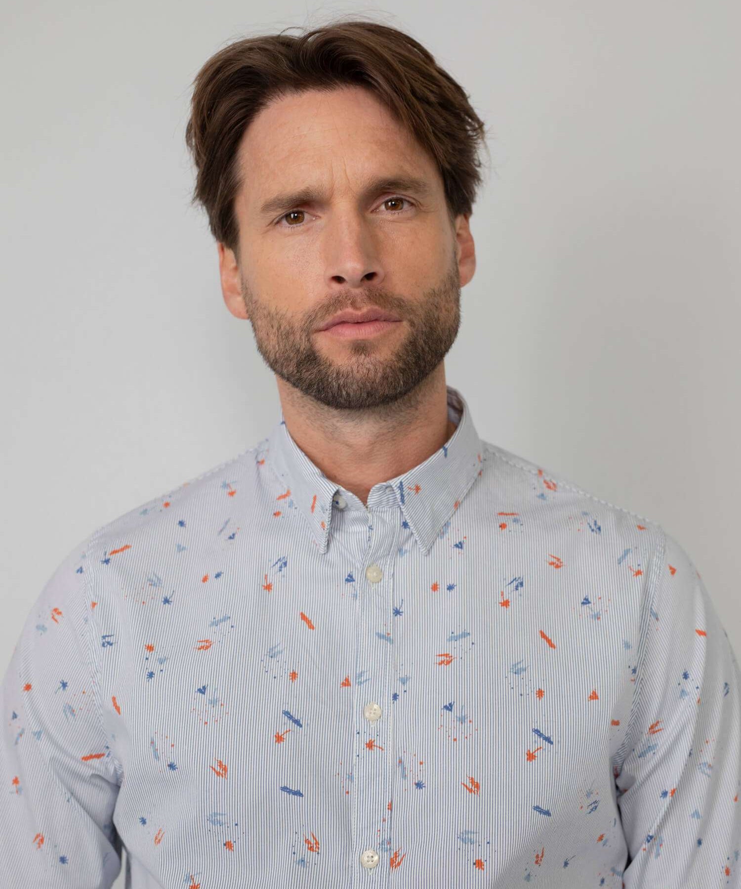 Chemise à imprimé all-over N°427 - Chalk white - Petrol Industries