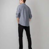 Chemise en lin mélangé N°4320 - Faded indigo - Petrol Industries