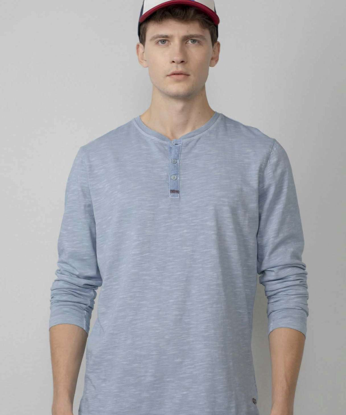Tee shirt manches longues n°656 - Parrot blue - Petrol industries