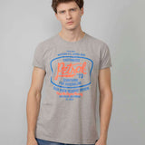 T-shirt N°605 avec illustration - Light Grey Melee - Petrol Industries