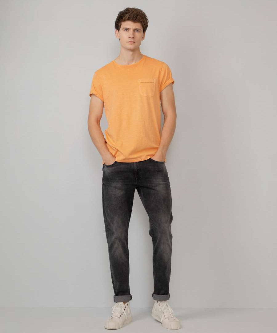 Tee shirt avec poche n°660 - Orange smoothie - Petrol industries