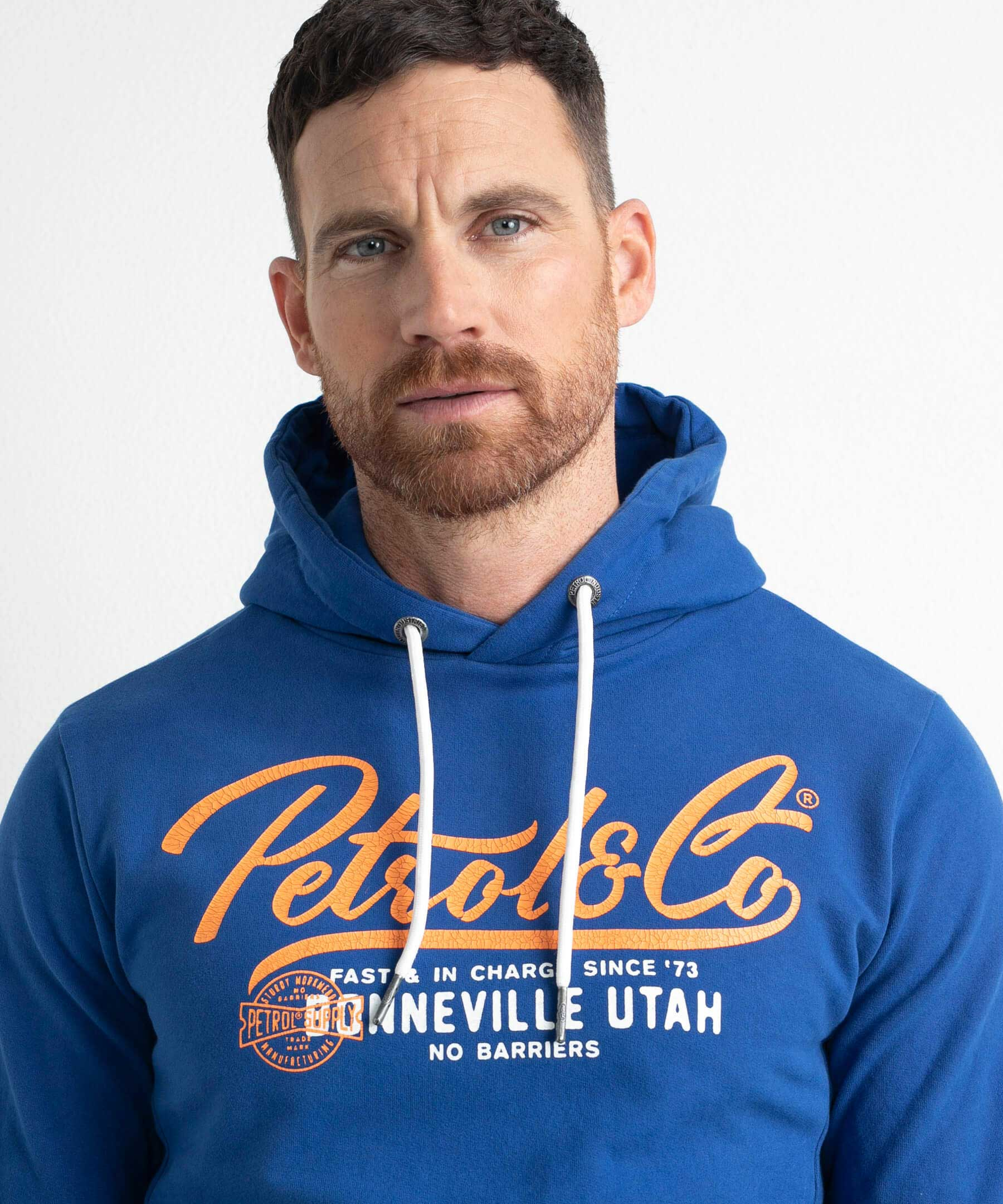 Sweat à capuche avec logo - Imperial Blue - Petrol Industries