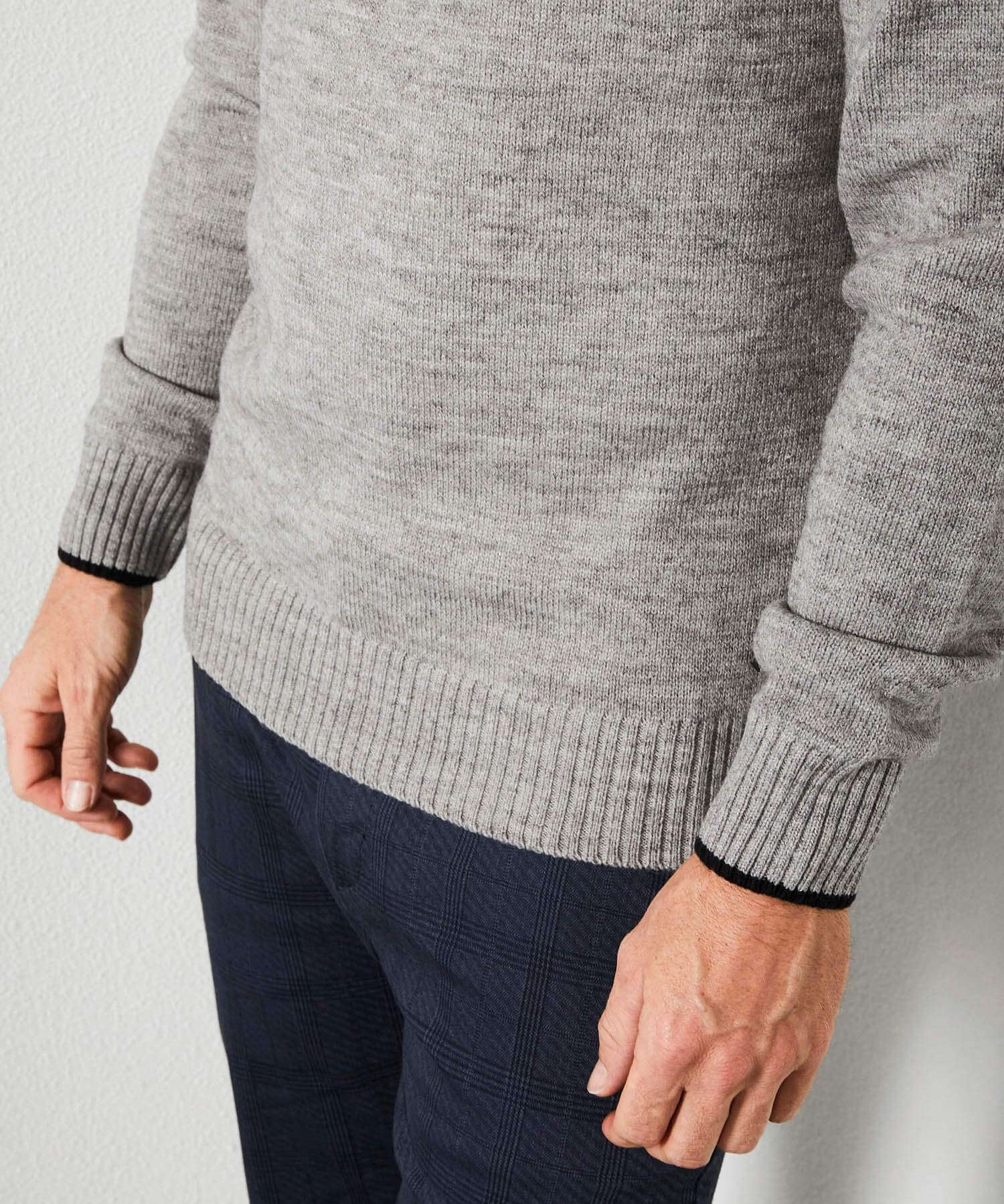 Col roulé en tricot - gris - PETROL INDUSTRIES