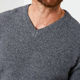 Pull col V en tricot - noir - Petrol Industries
