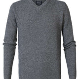 Pull col V en tricot - noir - Petrol Industries