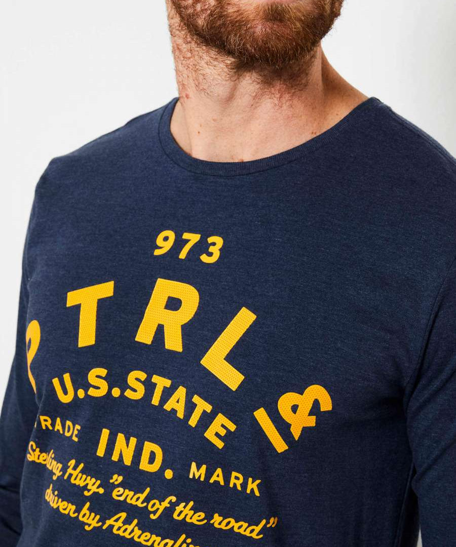 T-shirt à longues manches et logo _ BLEU _ ËTROL INDUSTRIES