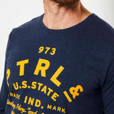 T-shirt à longues manches et logo _ BLEU _ ËTROL INDUSTRIES