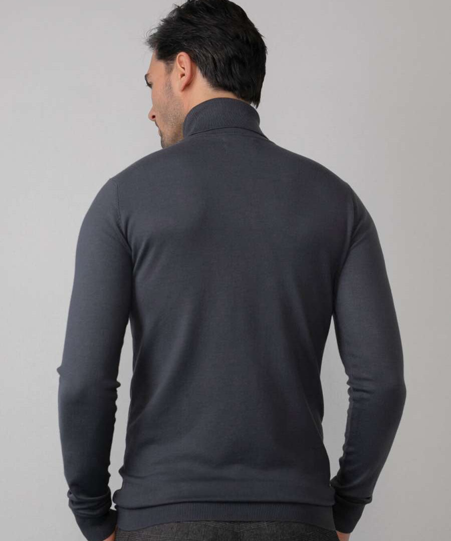 Col roulé en tricot fin - Raven Grey - Petrol Industries