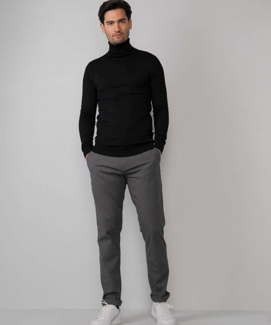 Col roulé en tricot fin - Black - Petrol Industries