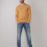 Pull en tricot fin à col V - Blazing Sand - Petrol Industries
