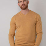 Pull en tricot fin à col V - Blazing Sand - Petrol Industries