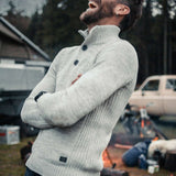 Pull col montant boutonné - Antique white - PETROL INDUSTRIES
