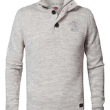 Pull col montant boutonné - Antique white - PETROL INDUSTRIES