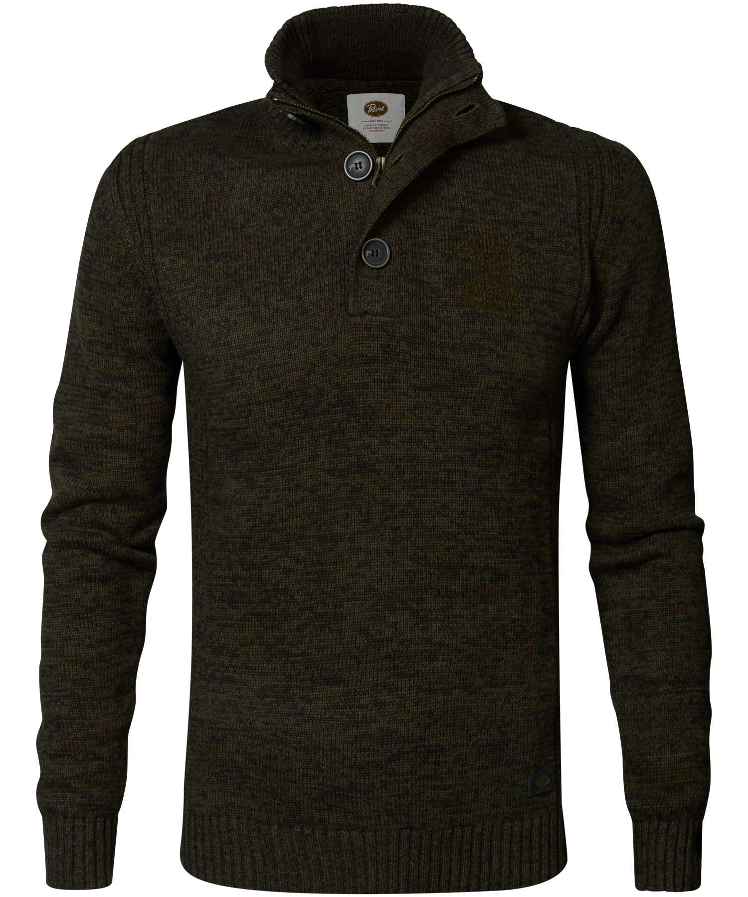 Pull col boutonné - Forest Night - PETROL INDUSTRIES