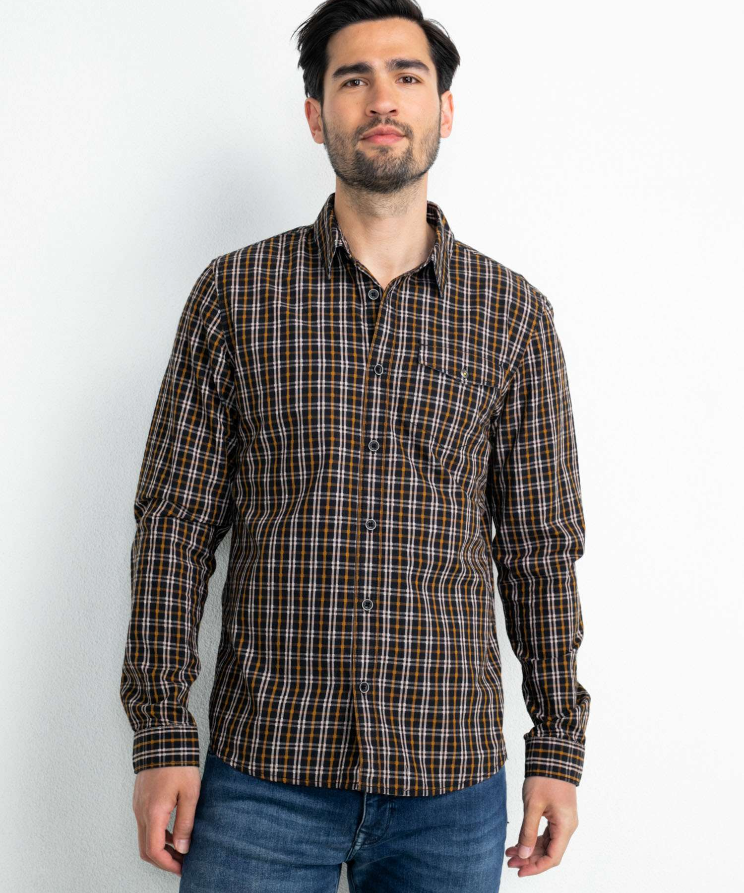 Chemise à carreaux - Dark gold - PETROL INDUSTRIES