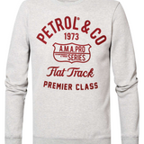 Sweat imprimé - Light Grey Melee - PETROL INDUSTRIES