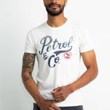 Tee-shirt logo script - Blanc - PETROL INDUSTRIES