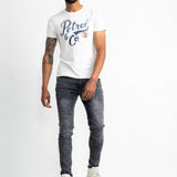 Tee-shirt logo script - Blanc - PETROL INDUSTRIES