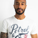Tee-shirt logo script - Blanc - PETROL INDUSTRIES