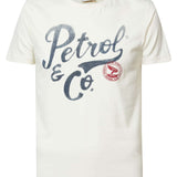 Tee-shirt logo script - Blanc - PETROL INDUSTRIES