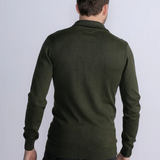 Pull maille fine à col zippé - Hunter Green - PETROL INDUSTRIES