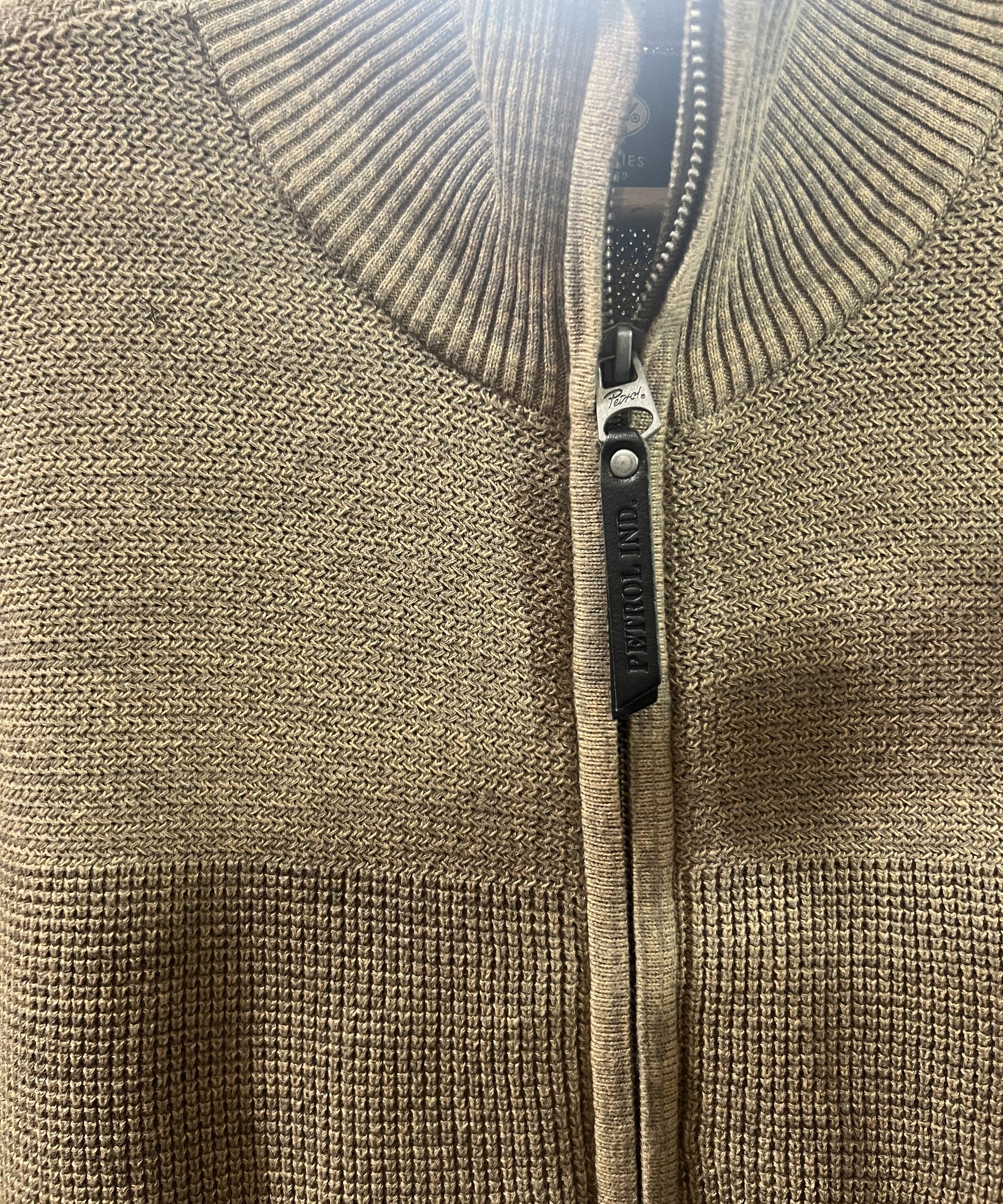 Cardigan col tricoté - Camel - PETROL INDUSTRIES