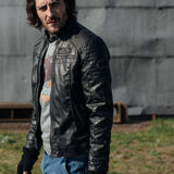 Blouson motard noir