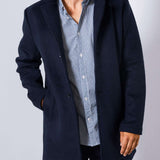 Manteau long marine