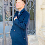 Manteau long marine