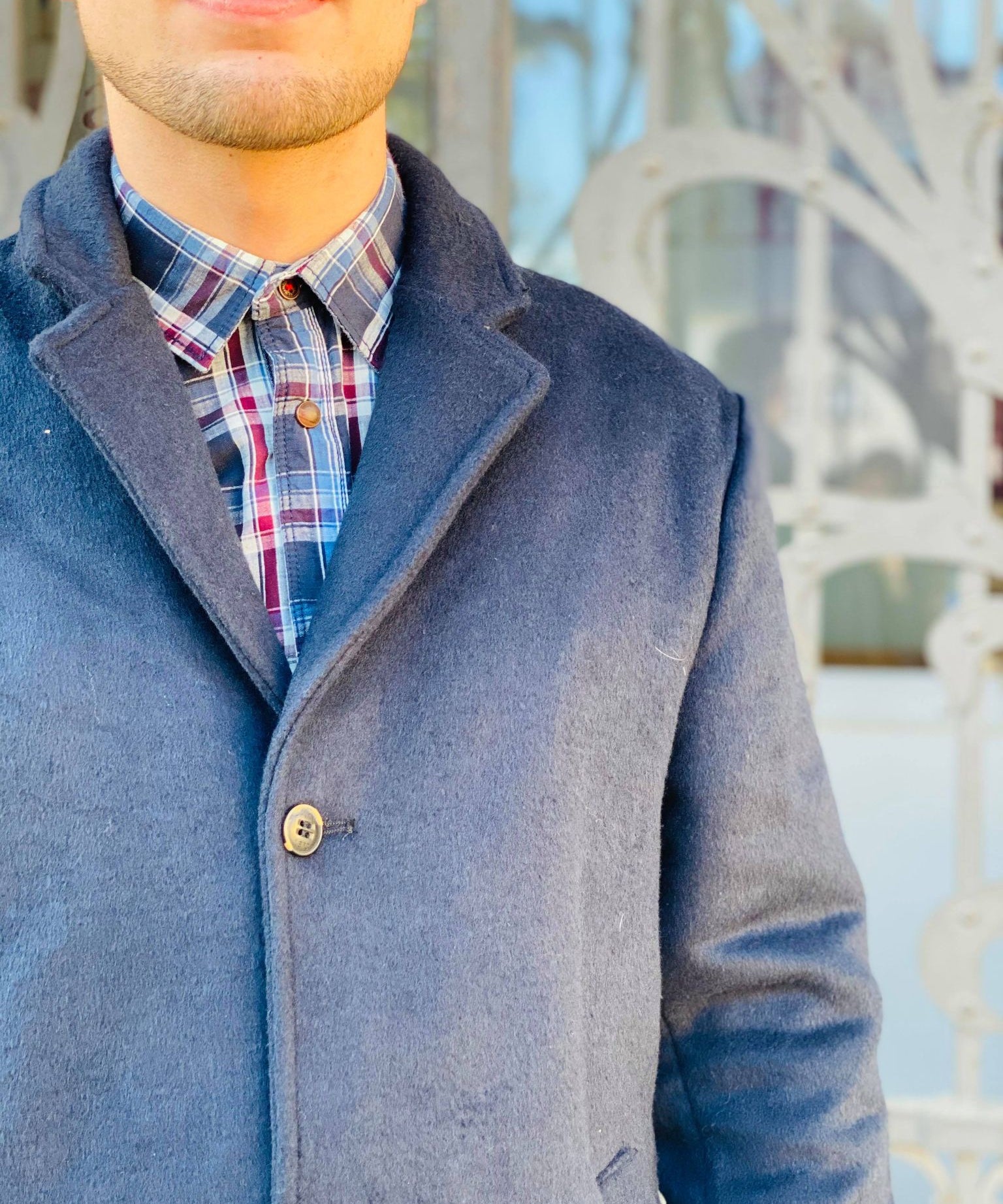 Manteau long marine