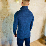Pull col camionneur bleu