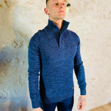 Pull col camionneur bleu